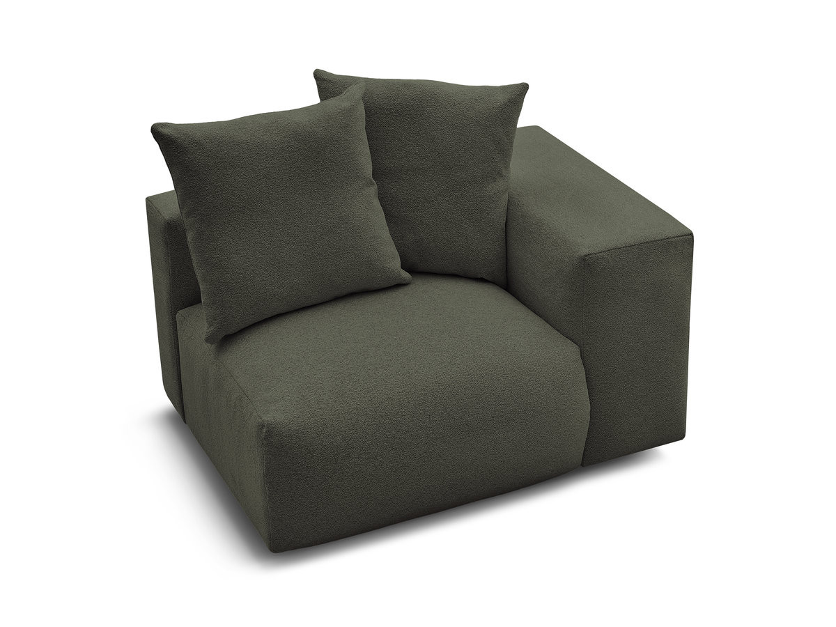 Chauffeuse 1 place avec accoudoir pour canapé modulable VOLTAIRE chiné vert