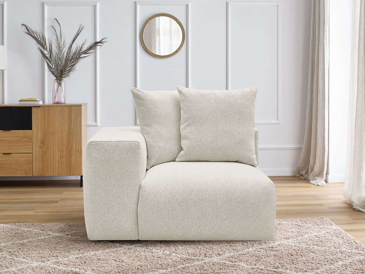 1-zits fauteuil met armleuning voor modulaire bank VOLTAIRE in gemêleerde stof