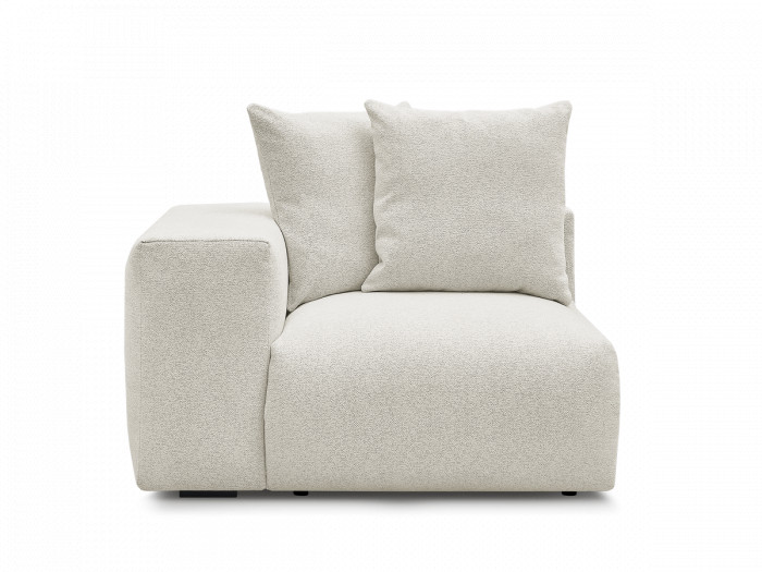 Chauffeuse 1 place avec accoudoir pour canapé modulable VOLTAIRE tissu chiné