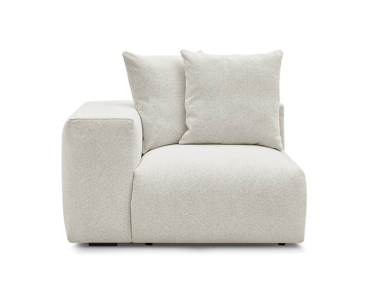 Chauffeuse 1 place avec accoudoir pour canapé modulable VOLTAIRE tissu chiné