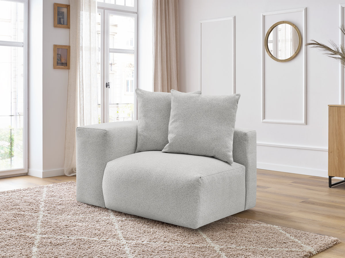 1-zits fauteuil met armleuning voor modulaire bank VOLTAIRE in gemêleerde stof