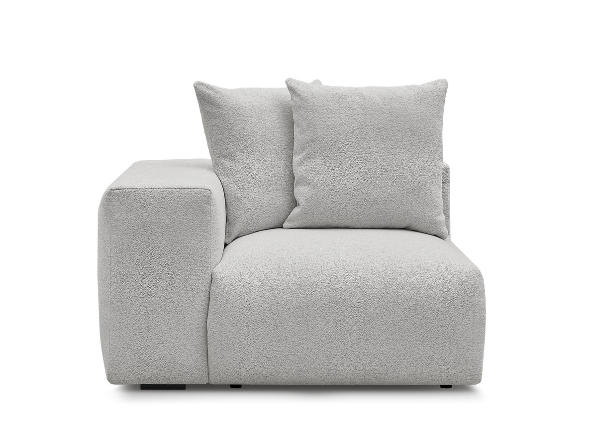 Chauffeuse 1 place avec accoudoir pour canapé modulable VOLTAIRE tissu chiné