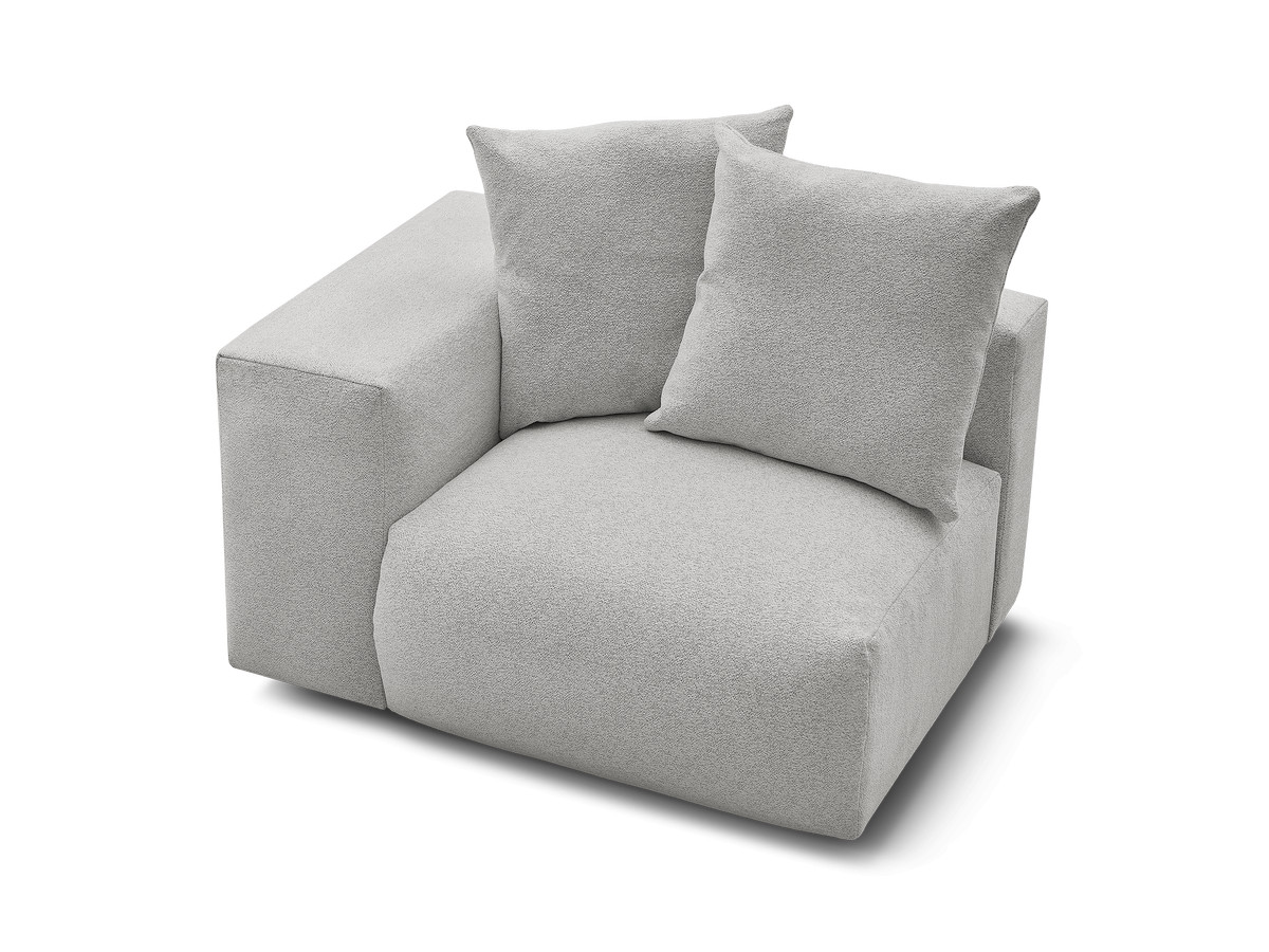 1-zits fauteuil met armleuning voor modulaire bank VOLTAIRE in gemêleerde stof