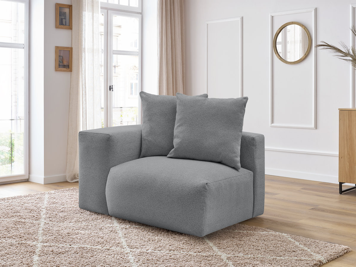 1-zits fauteuil met armleuning voor modulaire bank VOLTAIRE in gemêleerde stof