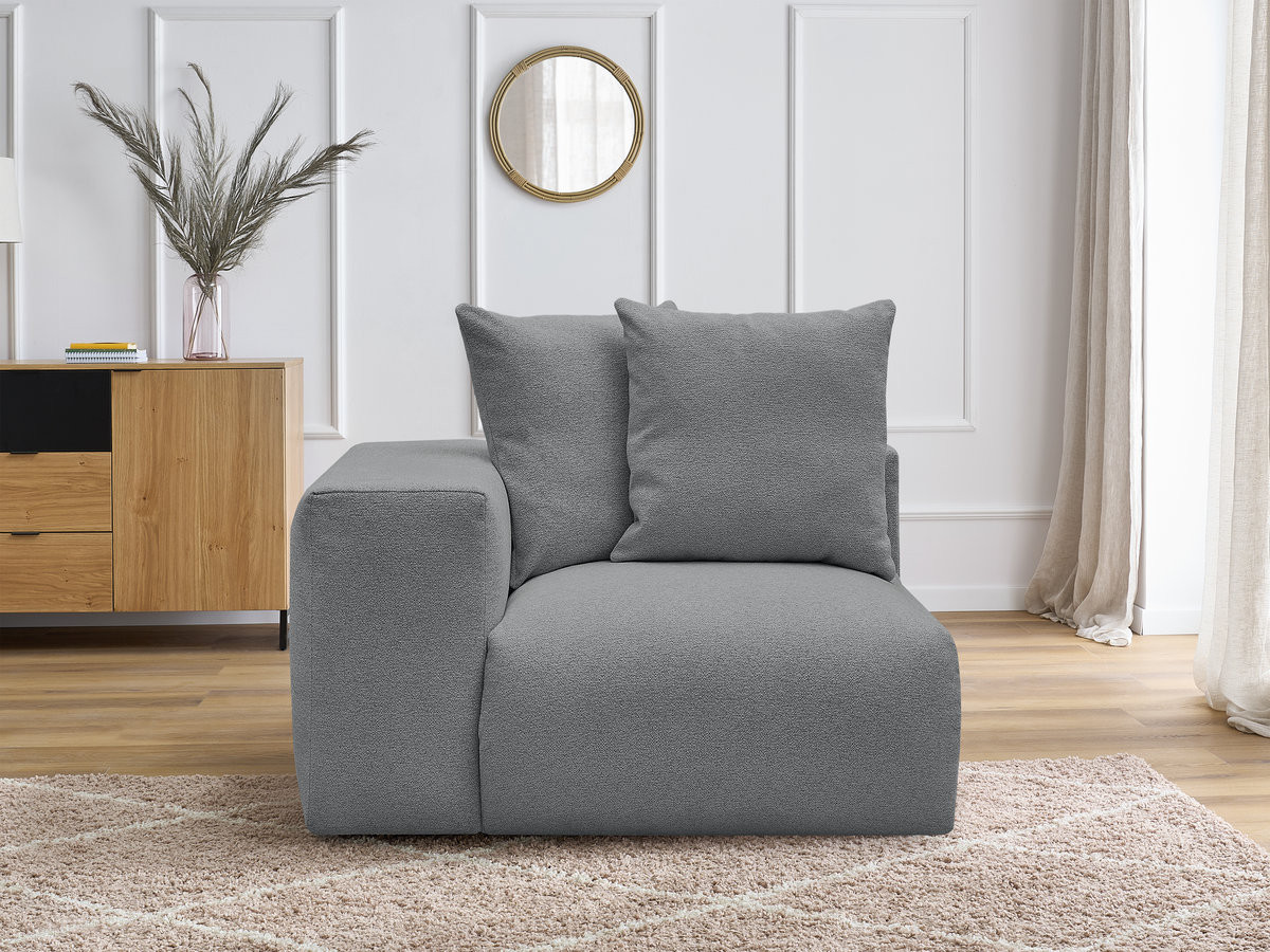 1-zits fauteuil met armleuning voor modulaire bank VOLTAIRE in gemêleerde stof