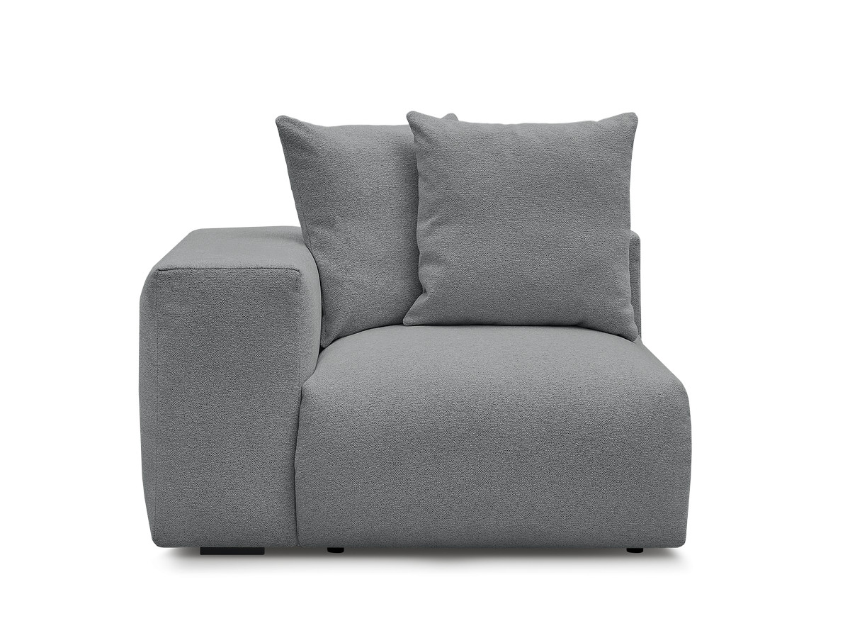 Chauffeuse 1 place avec accoudoir pour canapé modulable VOLTAIRE tissu chiné