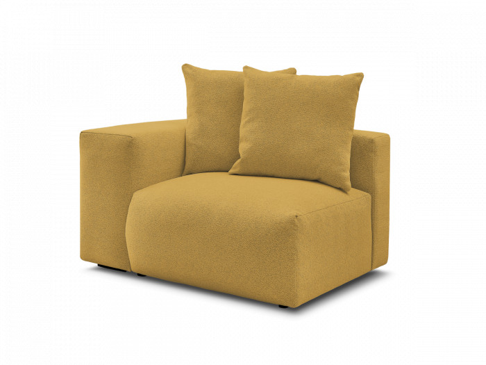 Chauffeuse 1 place avec accoudoir pour canapé modulable VOLTAIRE tissu chiné