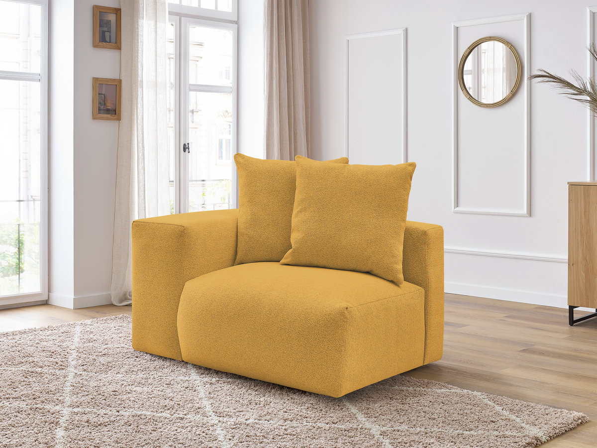 1-zits fauteuil met armleuning voor modulaire bank VOLTAIRE in gemêleerde stof