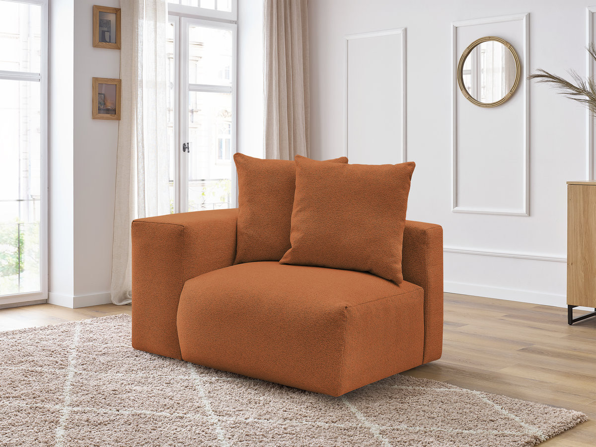 1-zits fauteuil met armleuning voor modulaire bank VOLTAIRE in gemêleerde stof