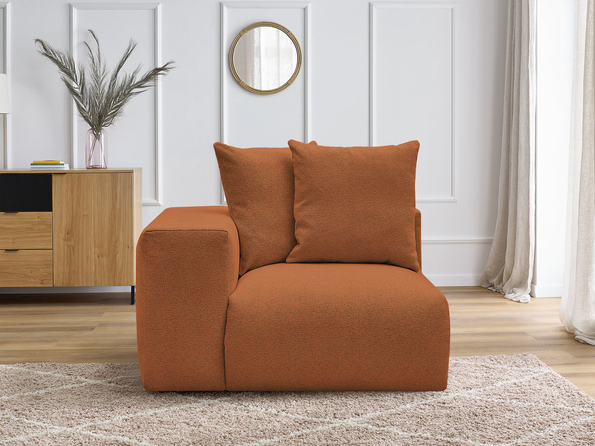 1-zits fauteuil met armleuning voor modulaire bank VOLTAIRE in gemêleerde stof