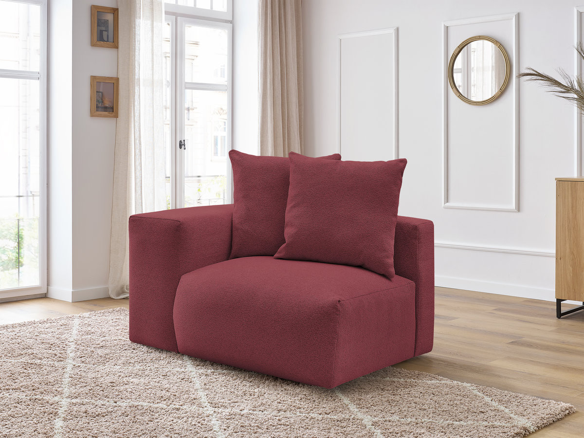 1-zits fauteuil met armleuning voor modulaire bank VOLTAIRE in gemêleerde stof
