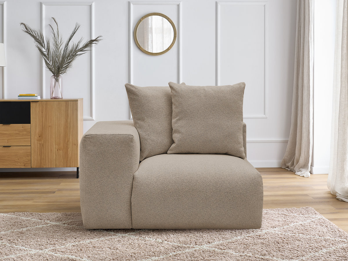 1-zits fauteuil met armleuning voor modulaire bank VOLTAIRE in gemêleerde stof