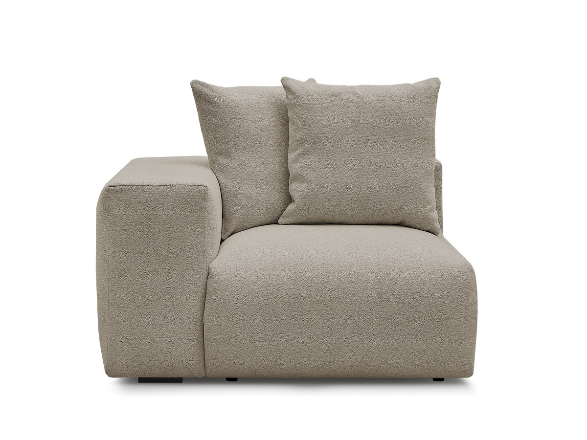 Chauffeuse 1 place avec accoudoir pour canapé modulable VOLTAIRE tissu chiné