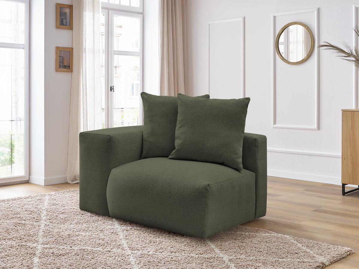 1-zits fauteuil met armleuning voor modulaire bank VOLTAIRE in gemêleerde stof