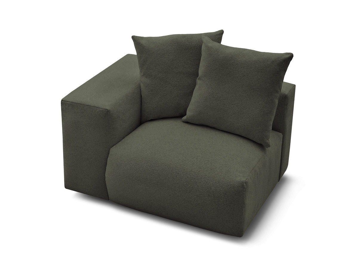 1-zits fauteuil met armleuning voor modulaire bank VOLTAIRE in gemêleerde stof