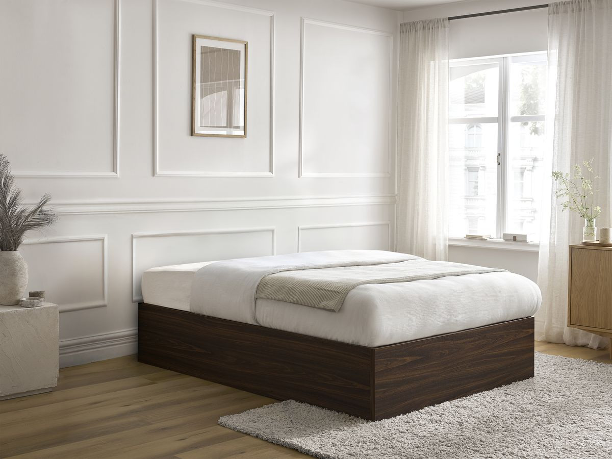 Sommier coffre NIRA rangement XL bois foncé — vue 4