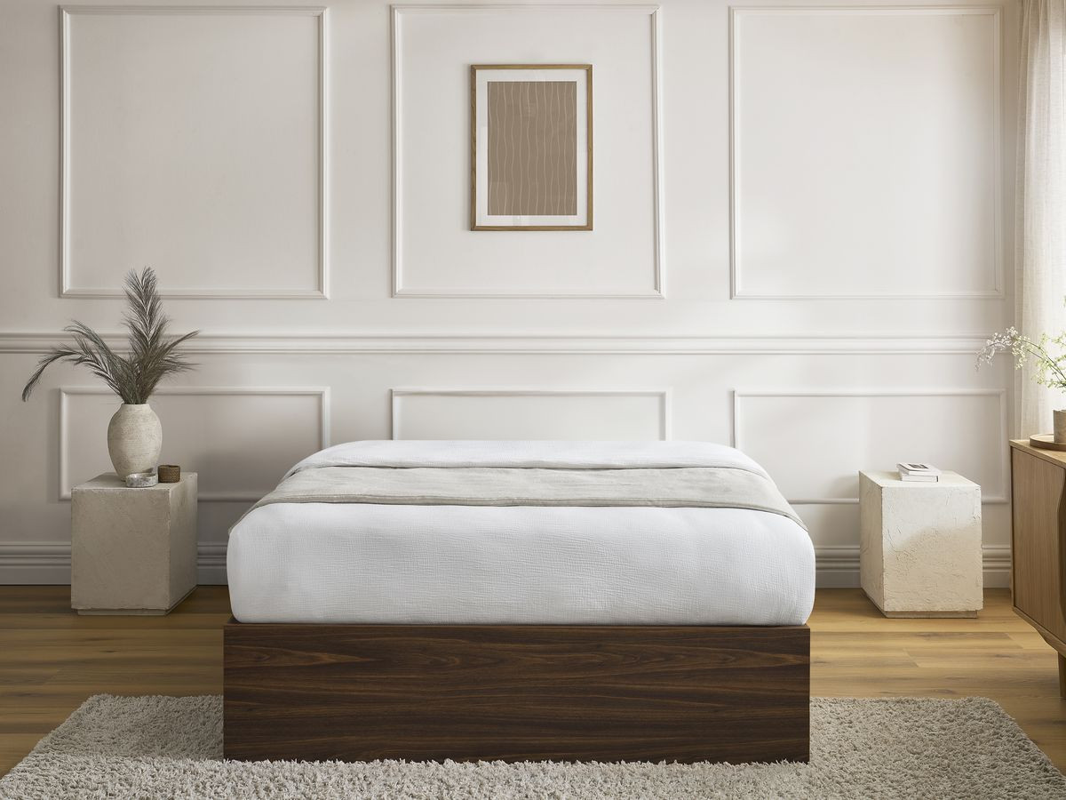 Sommier coffre NIRA rangement XL bois foncé — vue 5