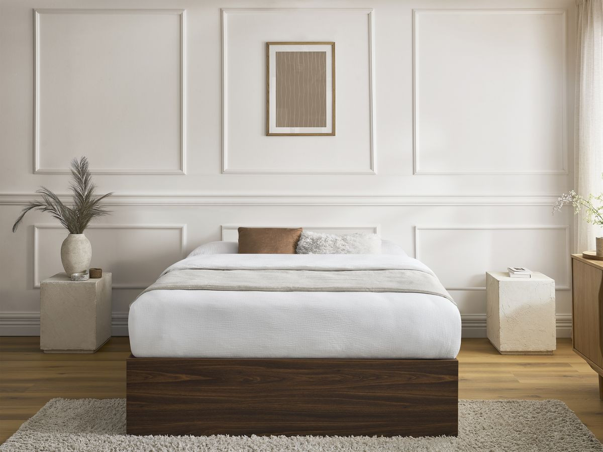 Sommier coffre NIRA rangement XL bois foncé — vue 6