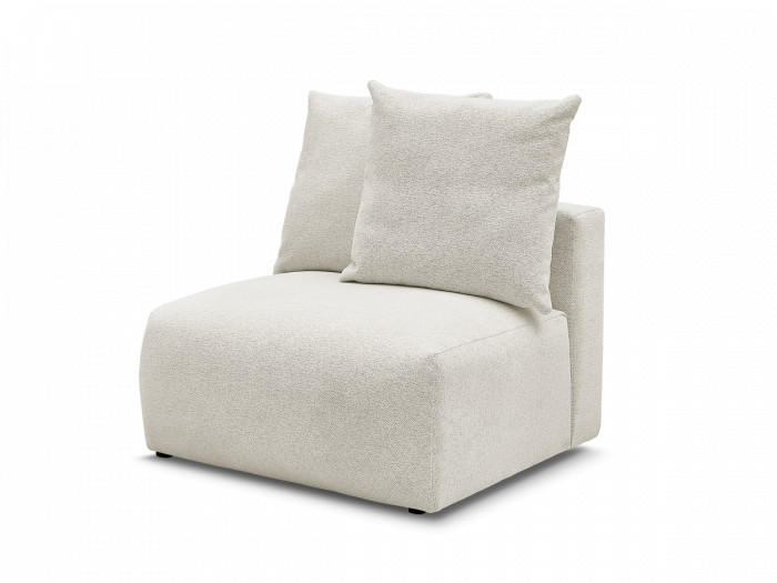 Chauffeuse 1 place sans accoudoir pour canapé modulable VOLTAIRE tissu chiné