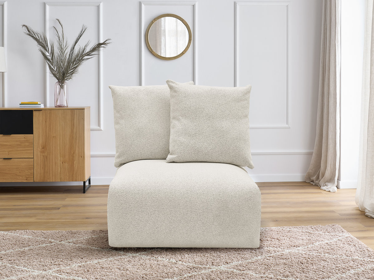 Chauffeuse 1 place sans accoudoir pour canapé modulable VOLTAIRE tissu chiné