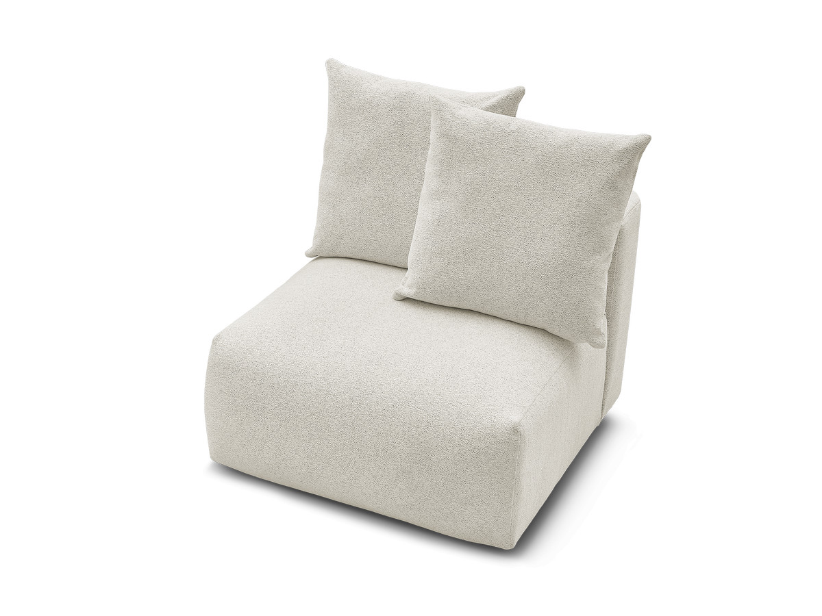 Chauffeuse 1 place sans accoudoir pour canapé modulable VOLTAIRE tissu chiné