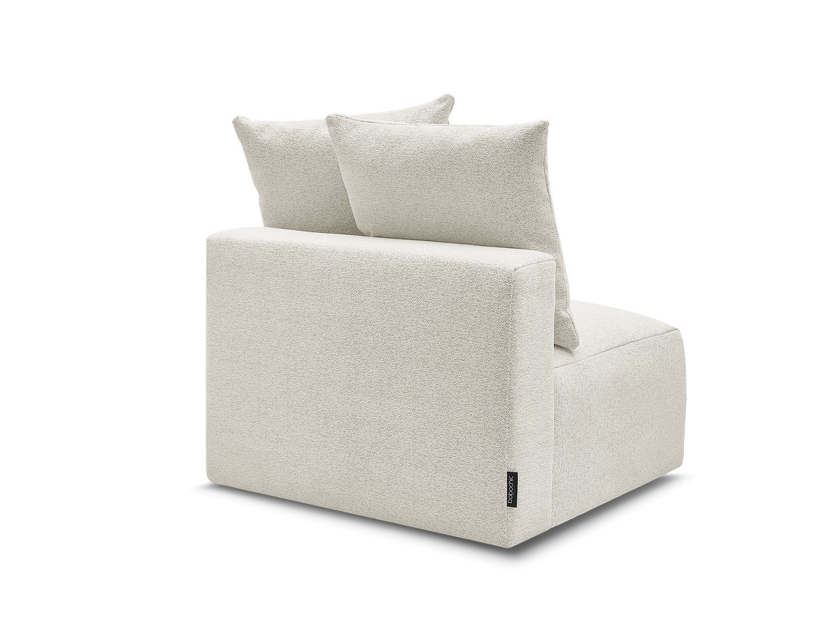 Chauffeuse 1 place sans accoudoir pour canapé modulable VOLTAIRE chiné blanc — vue 5