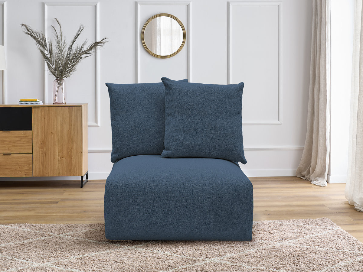 Chauffeuse 1 place sans accoudoir pour canapé modulable VOLTAIRE tissu chiné