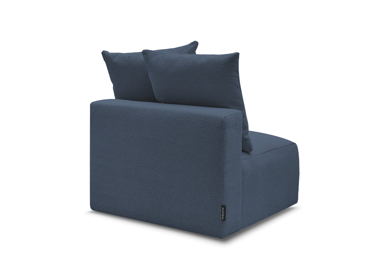 Chauffeuse 1 place sans accoudoir pour canapé modulable VOLTAIRE chiné bleu foncé — vue 5