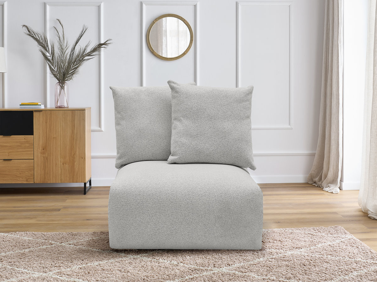 Chauffeuse 1 place sans accoudoir pour canapé modulable VOLTAIRE tissu chiné