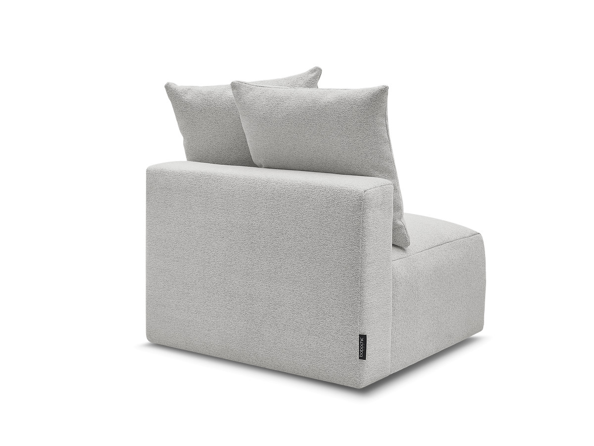 Chauffeuse 1 place sans accoudoir pour canapé modulable VOLTAIRE chiné gris clair — vue 5