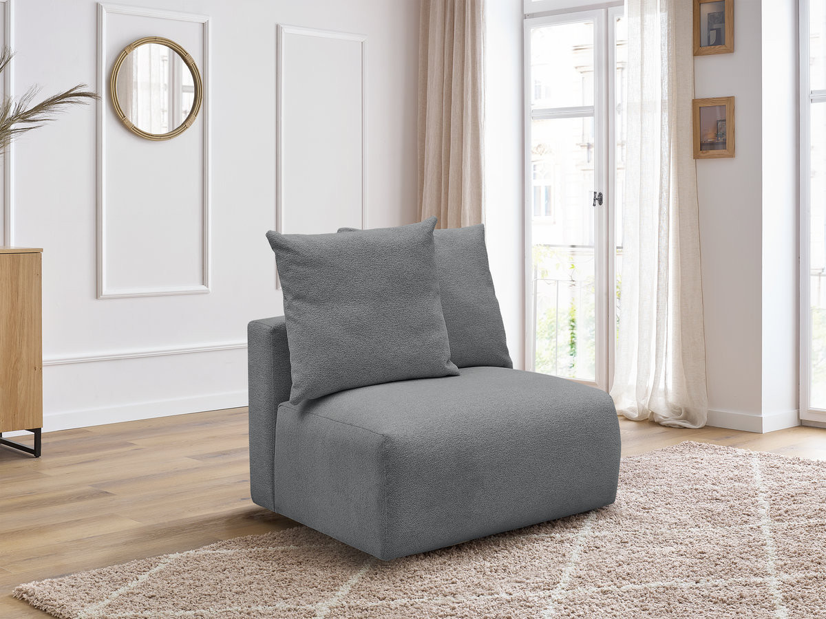 Chauffeuse 1 place sans accoudoir pour canapé modulable VOLTAIRE tissu chiné