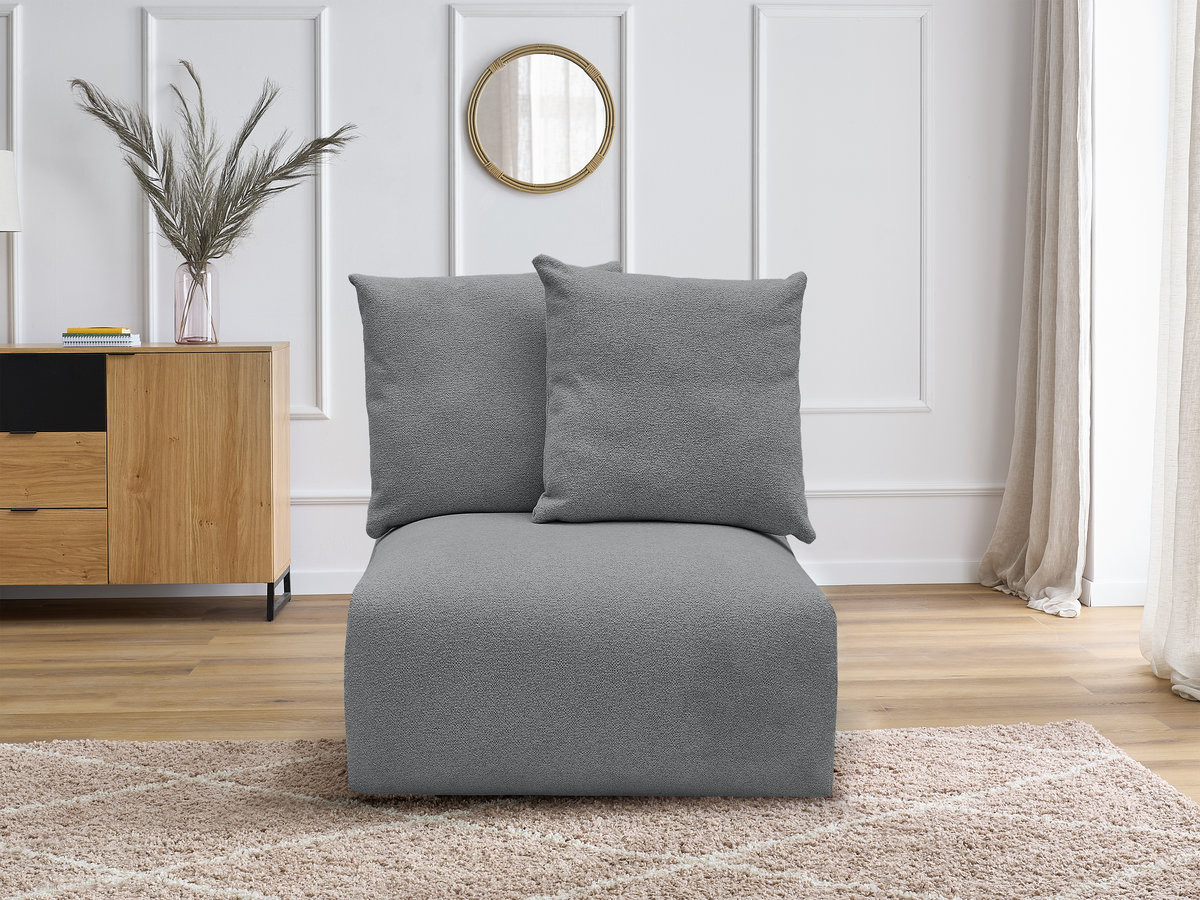 Chauffeuse 1 place sans accoudoir pour canapé modulable VOLTAIRE tissu chiné