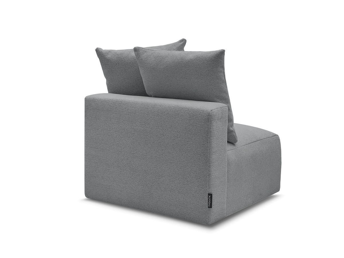 Chauffeuse 1 place sans accoudoir pour canapé modulable VOLTAIRE chiné gris foncé — vue 5