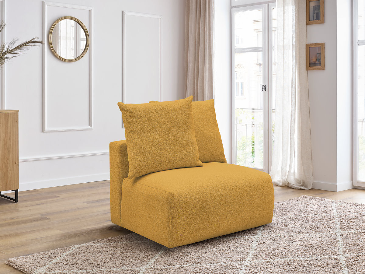 Chauffeuse 1 place sans accoudoir pour canapé modulable VOLTAIRE tissu chiné