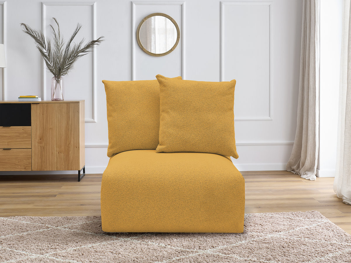Chauffeuse 1 place sans accoudoir pour canapé modulable VOLTAIRE tissu chiné