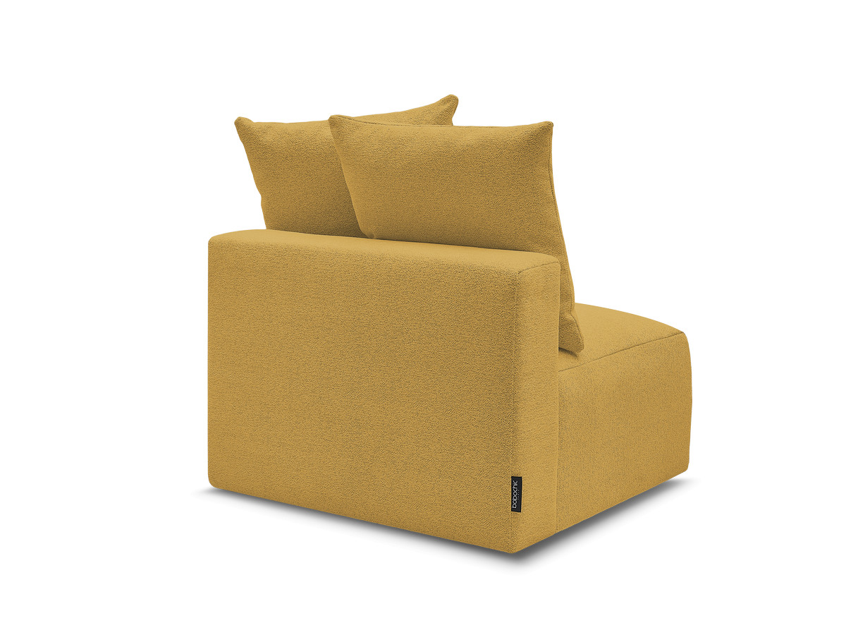 Chauffeuse 1 place sans accoudoir pour canapé modulable VOLTAIRE chiné jaune — vue 5