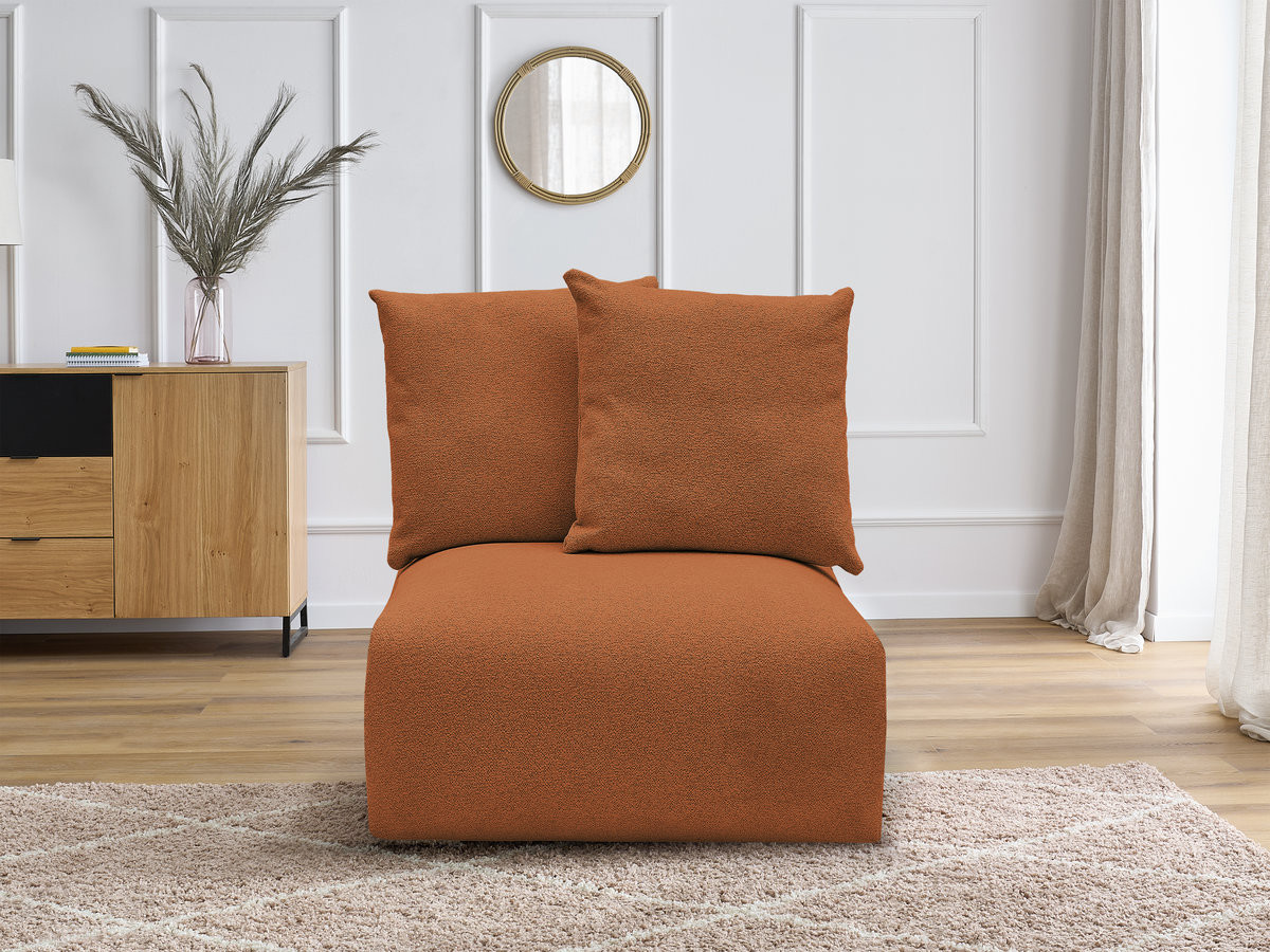 Chauffeuse 1 place sans accoudoir pour canapé modulable VOLTAIRE tissu chiné