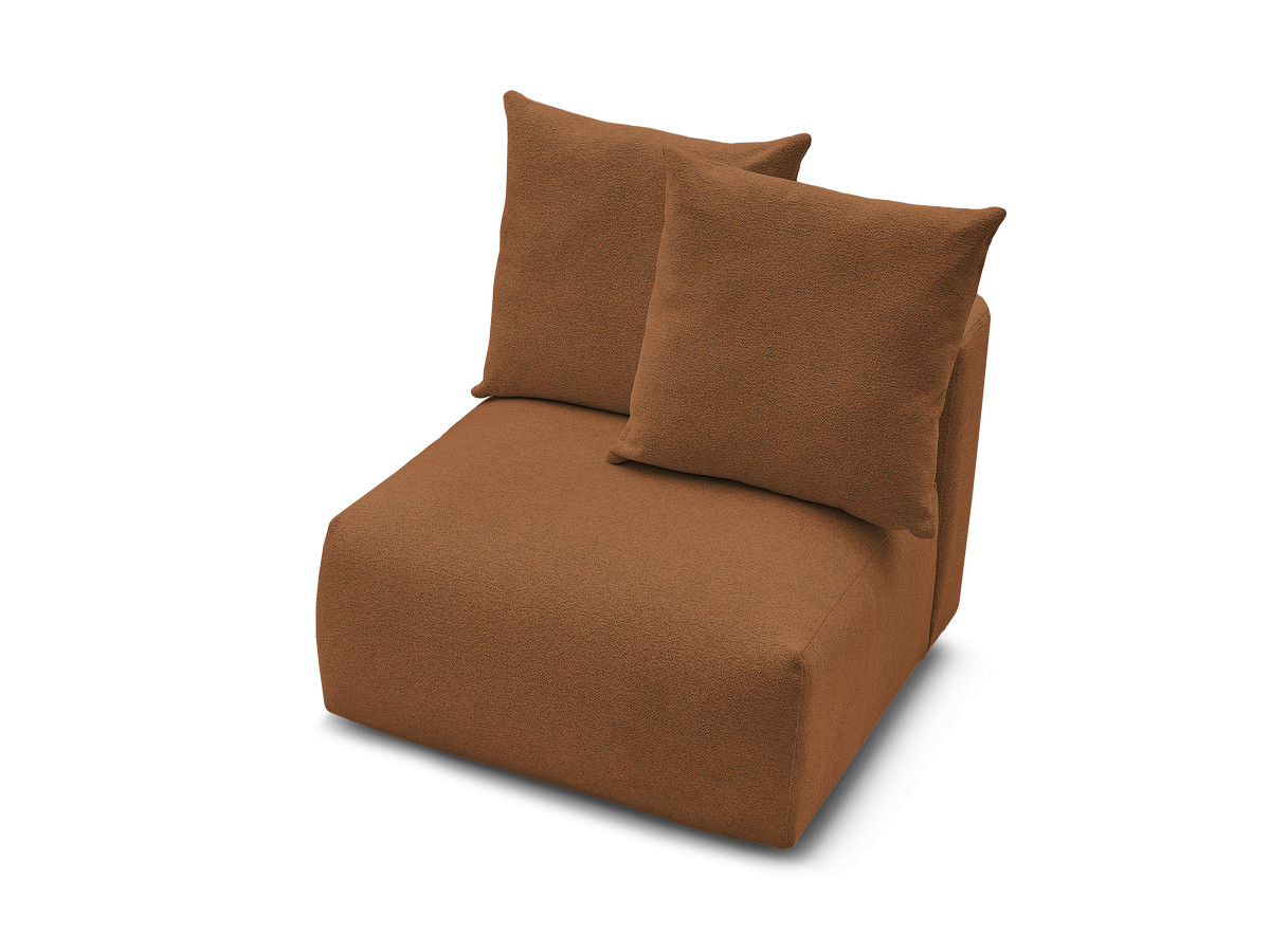 Chauffeuse 1 place sans accoudoir pour canapé modulable VOLTAIRE chiné orange — vue 4