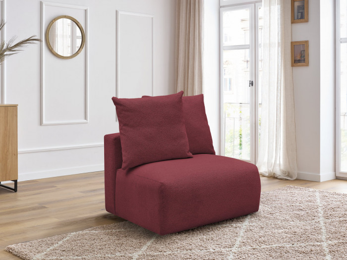Chauffeuse 1 place sans accoudoir pour canapé modulable VOLTAIRE tissu chiné