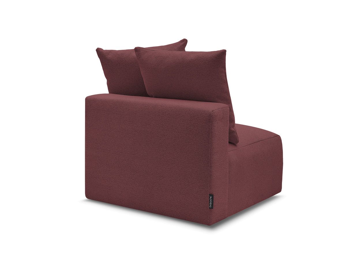 Chauffeuse 1 place sans accoudoir pour canapé modulable VOLTAIRE chiné rouge — vue 5