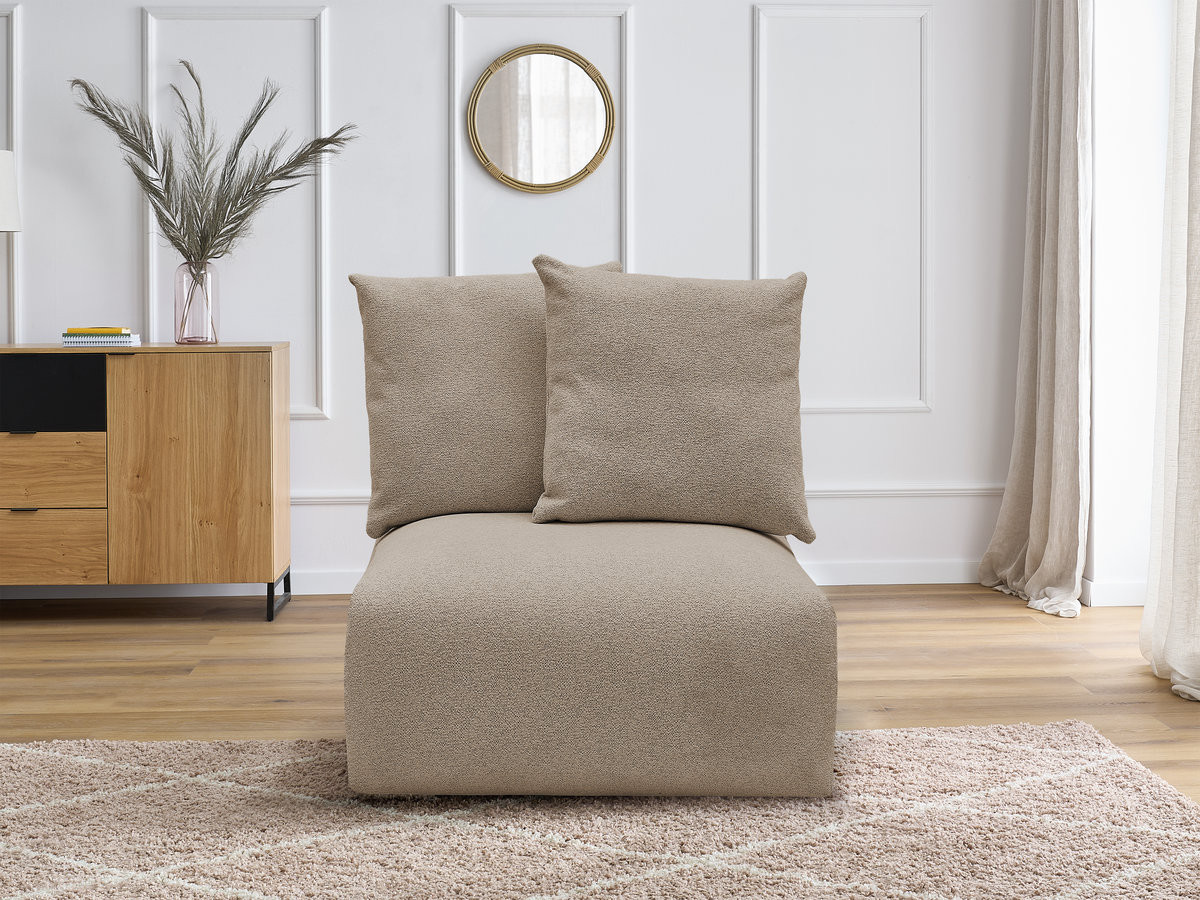 Chauffeuse 1 place sans accoudoir pour canapé modulable VOLTAIRE tissu chiné