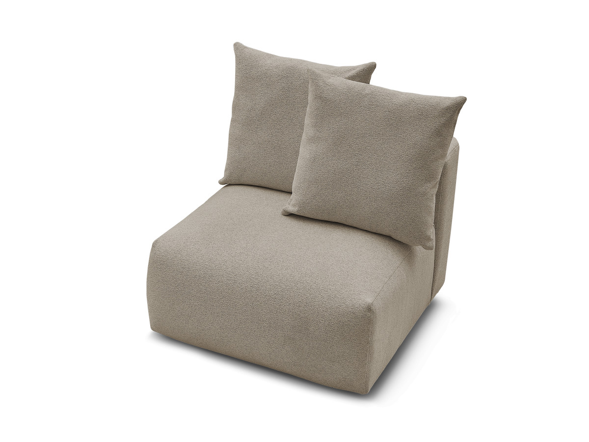 Chauffeuse 1 place sans accoudoir pour canapé modulable VOLTAIRE chiné taupe — vue 4