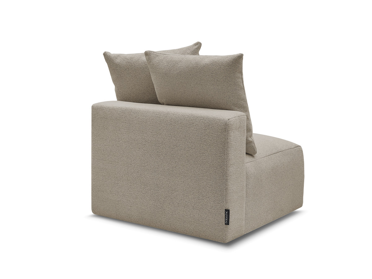 Chauffeuse 1 place sans accoudoir pour canapé modulable VOLTAIRE chiné taupe — vue 5