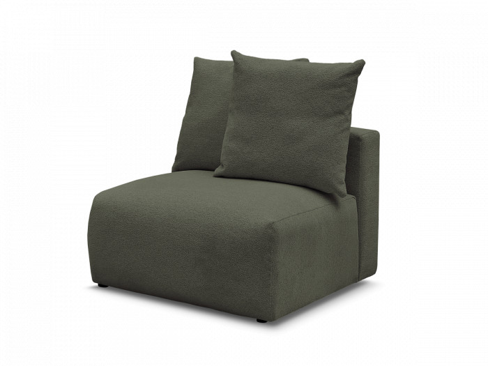 Chauffeuse 1 place sans accoudoir pour canapé modulable VOLTAIRE tissu chiné