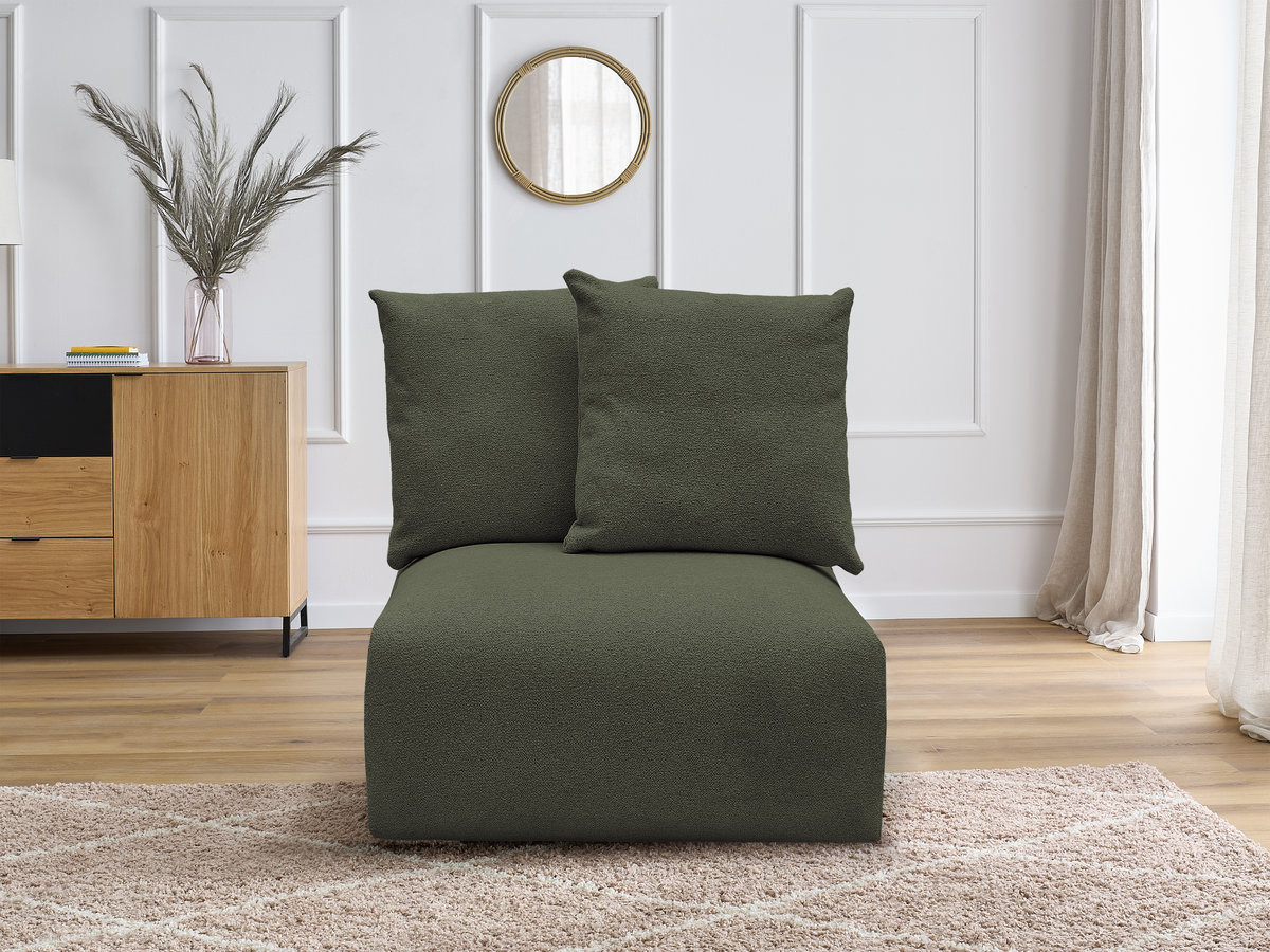 Chauffeuse 1 place sans accoudoir pour canapé modulable VOLTAIRE tissu chiné