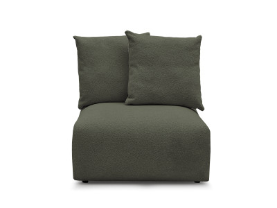 Chauffeuse 1 place sans accoudoir pour canapé modulable VOLTAIRE tissu chiné