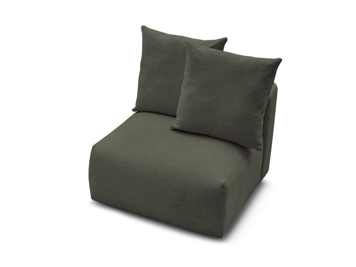 Chauffeuse 1 place sans accoudoir pour canapé modulable VOLTAIRE tissu chiné