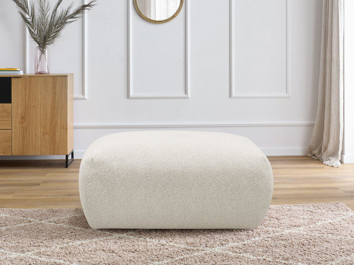 Pouf carré VOLTAIRE tissu chiné