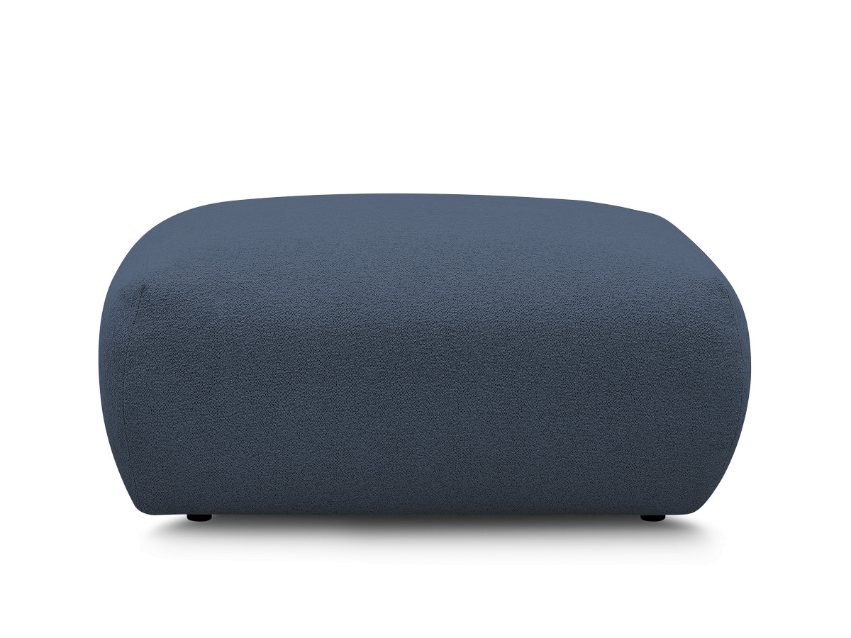 Pouf carré VOLTAIRE chiné bleu foncé