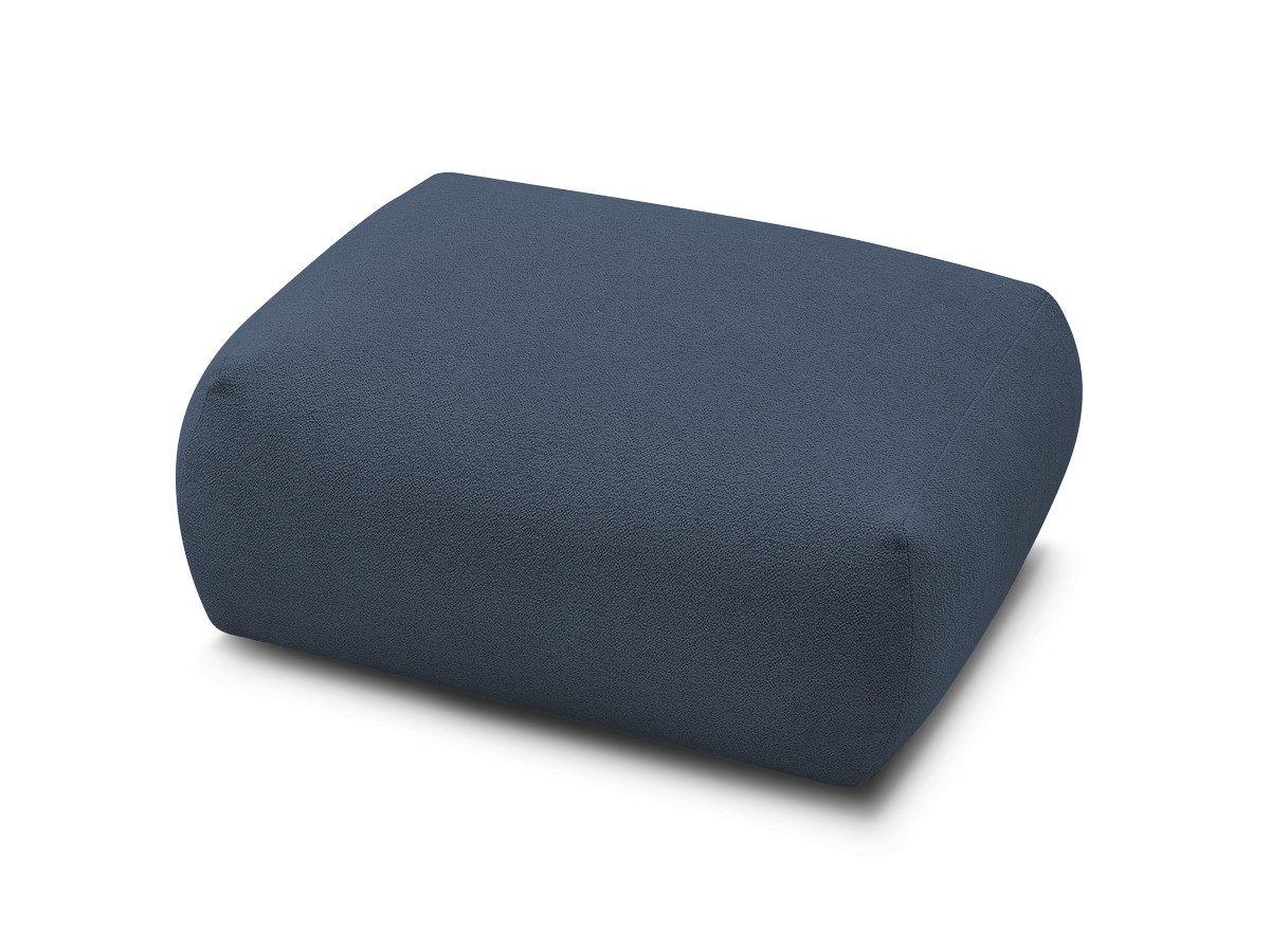 Pouf carré VOLTAIRE chiné bleu foncé — vue 4